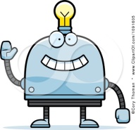 1091605-Clipart-Waving-Light-Bulb-Head-Robot-Royalty-Free-Vector-Illustration
