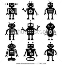 stock-vector-vector-robot-silhouettes-set-111901544